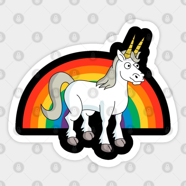 Two-nicorn Sticker by Teesbyhugo